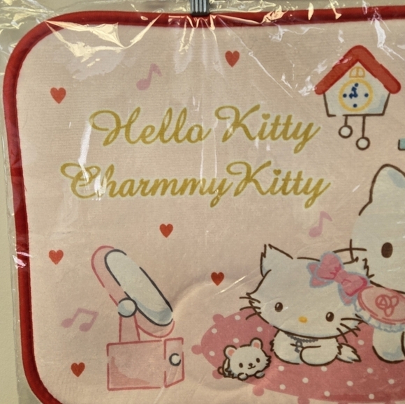 Sanrio Hello Kitty and Charmmy Kitty Floor Mat Rug Pink Red - Picture 3 of 9
